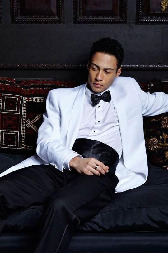 "Maxwell" White Dinner Jacket Shawl (Separates)-0